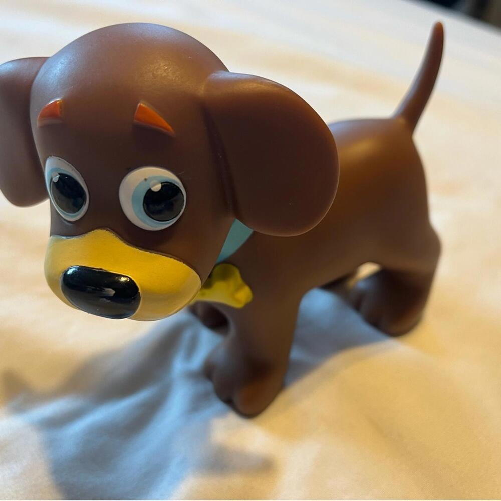 Charming Brown Dog Toy with Blue Collar